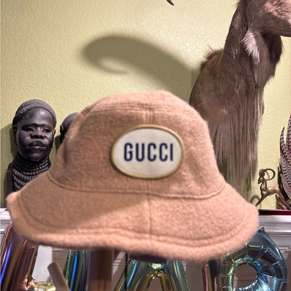 Gucci Camel Wool Bucket Hat